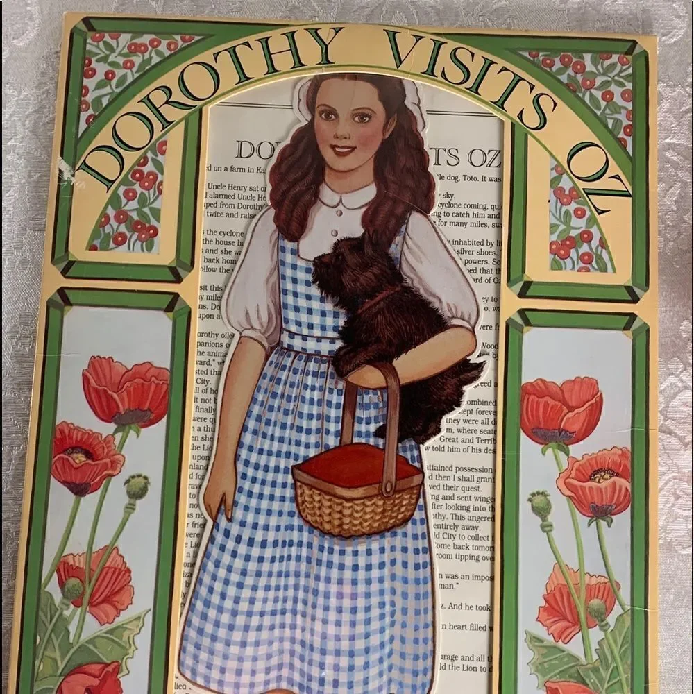 Dorothy Visits Oz A Paper Doll By Peck Gande Tin Man Scarecrow Lion Wizard Of Oz